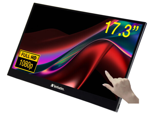 Verbatim 49593 Monitor PC 43,9 cm (17.3") 1920 x 1080 Pixel Full HD LCD Touch screen Nero
