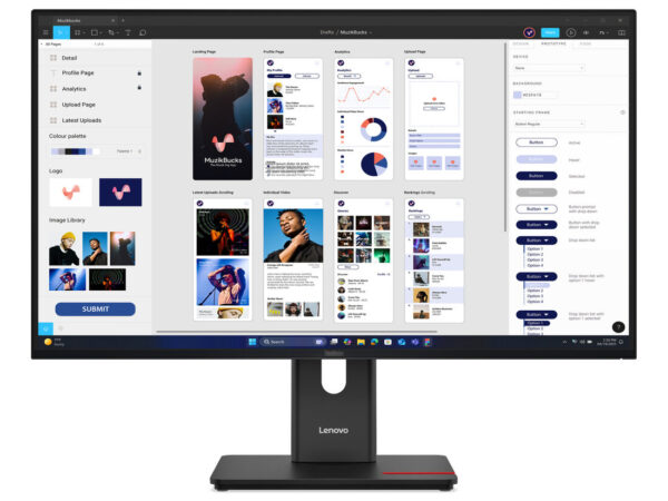 Lenovo ThinkVision T32UD-40 Monitor PC 80 cm (31.5") 3840 x 2160 Pixel 4K Ultra HD LCD Nero