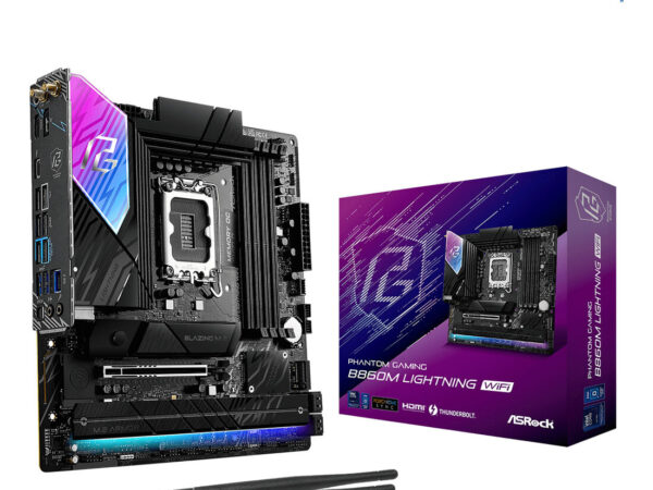 Asrock B860M Lightning WiFi Intel B860 LGA 1851 (Socket V1) micro ATX