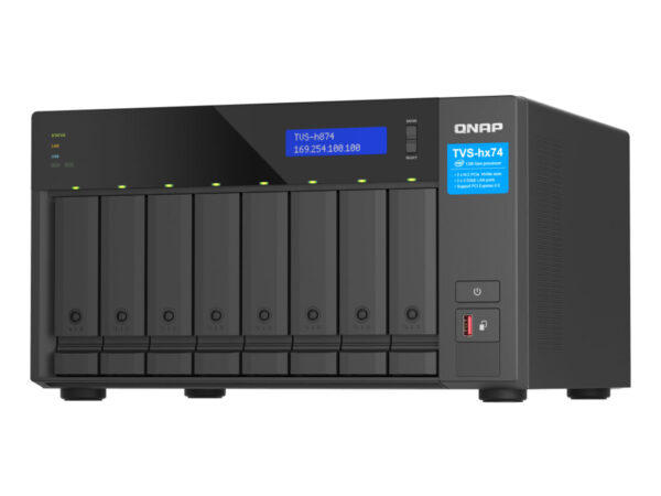 QNAP TVS-h874X NAS Tower Intel Core i9 64 GB DDR4 0 TB QuTS hero Nero