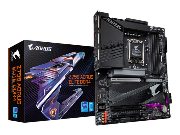 GIGABYTE Z790 AORUS ELITE DDR4 Scheda madre - Supporta processori Intel Core 14th Gen CPUs, 16+1+2 Phases Digital VRM, up to 5333MHz DDR4 (OC), 4xPCIe 4.0 M.2, 2.5GbE LAN, USB 3.2 Gen 2x2