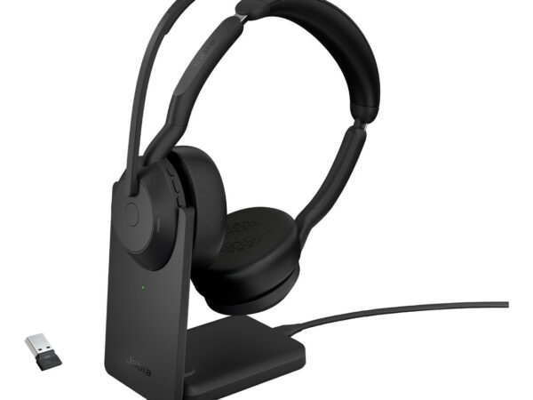 Jabra Evolve2 55 Auricolare Con cavo e senza cavo A Padiglione Ufficio Bluetooth Base di ricarica Nero