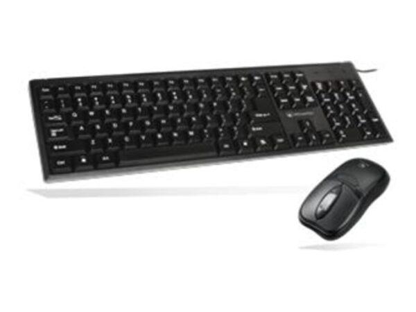 Atlantis Land Keyboard combo Kit tastiera Mouse incluso USB QWERTY Nero