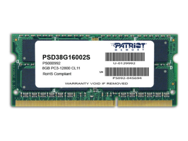 Patriot Memory 8GB PC3-12800 memoria 1 x 8 GB DDR3 1600 MHz