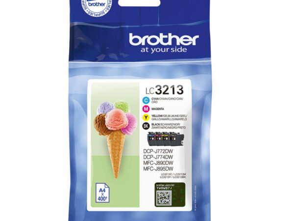 Brother LC3213VALDR cartuccia d'inchiostro 4 pz Originale Nero, Ciano, Magenta, Giallo