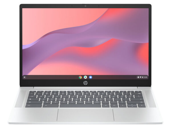 HP Chromebook 14a-nf0008nl Intel N N100 35,6 cm (14") HD 4 GB LPDDR5-SDRAM 64 GB eMMC Wi-Fi 6E (802.11ax) ChromeOS Grigio