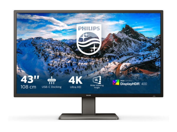 Philips P Line 439P1/00 LED display 108 cm (42.5") 3840 x 2160 Pixel 4K Ultra HD Nero