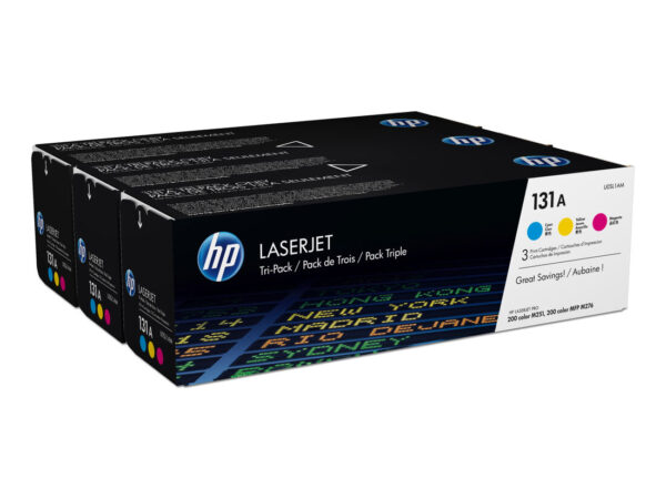 HP Confezione da 3 cartucce Toner originali ciano/magenta/giallo LaserJet 131A