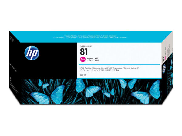HP Cartuccia inchiostro dye magenta 81, 680 ml