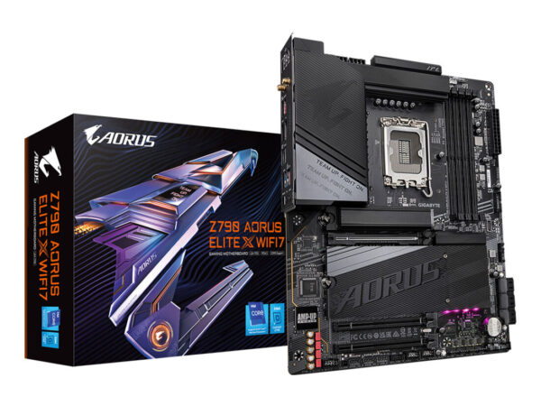 GIGABYTE Z790 AORUS ELITE X WIFI7 Scheda madre - Supporta Intel 14th Gen CPUs, 16+1+2 phases VRM, up to 8266MHz DDR5 (OC), 3xPCIe 4.0 M.2, Wi-Fi 7, 2.5GbE LAN, USB 3.2 Gen 2x2