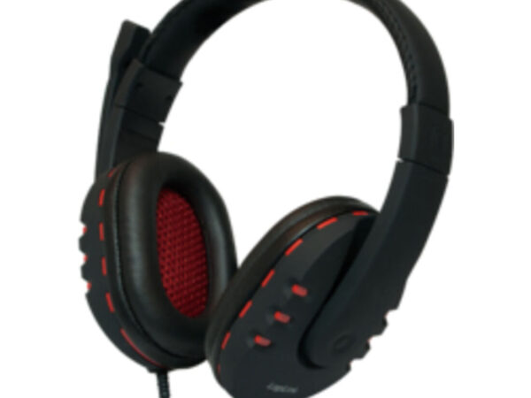 LogiLink HS0033 cuffia e auricolare Cablato A Padiglione Musica e Chiamate Nero, Rosso