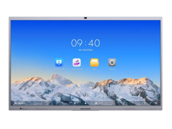 Hikvision DS-D5C86RB/B visualizzatore di messaggi Pannello piatto interattivo 2,18 m (86") LED Wi-Fi 400 cd/m² 4K Ultra HD Argento Touch screen Processore integrato Android