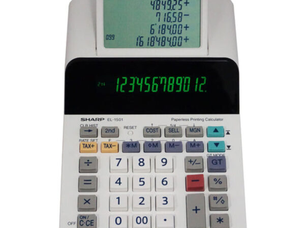 Sharp EL-1501 calcolatrice Desktop Calcolatrice con stampa Multicolore, Bianco