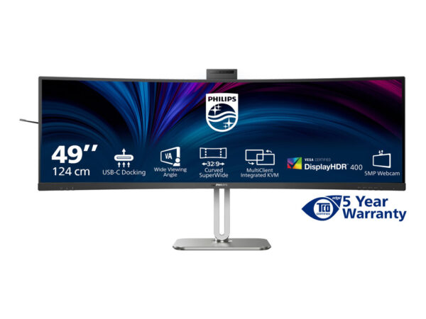 Philips 5000 series 49B2U5900CH/00 LED display 124 cm (48.8") 5120 x 1440 Pixel Dual QHD LCD Nero
