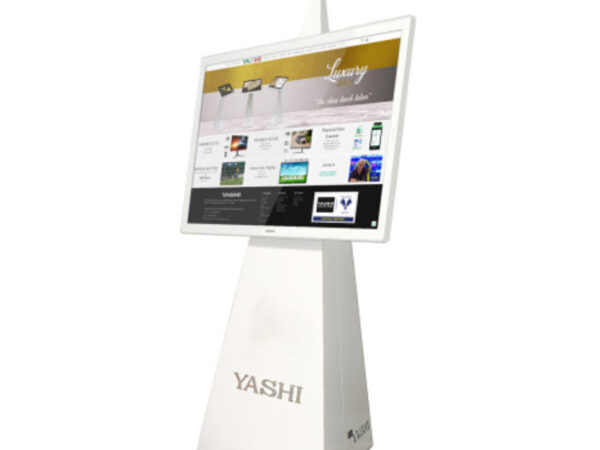 YASHI Pyramid Design totem 139,7 cm (55") LCD Wi-Fi 4K Ultra HD Bianco Touch screen Windows 11 Pro