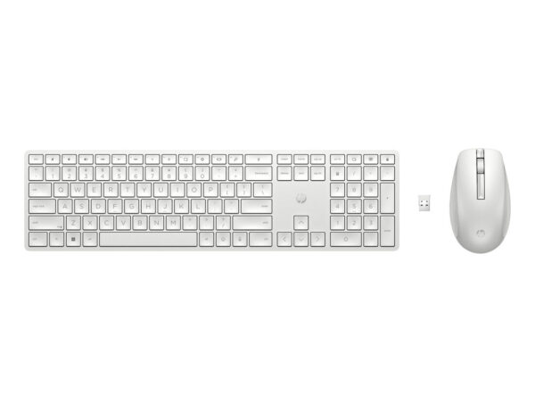 HP Combinazione di tastiera e mouse wireless 650, colore bianco