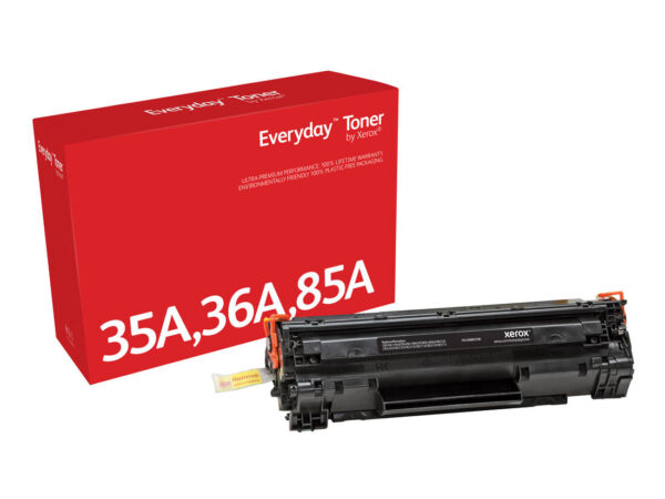 Everyday Toner  di Xerox Nero compatibile con HP 35A 36A 85A (CB435A/ CB436A/ CE285A), Capacità standard
