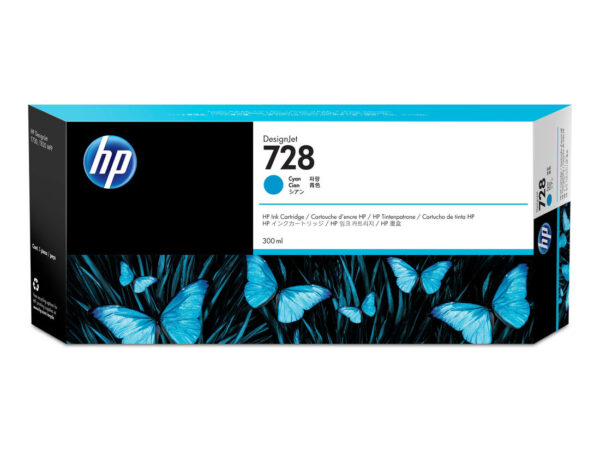 HP Cartuccia inchiostro ciano DesignJet 728, 300 ml