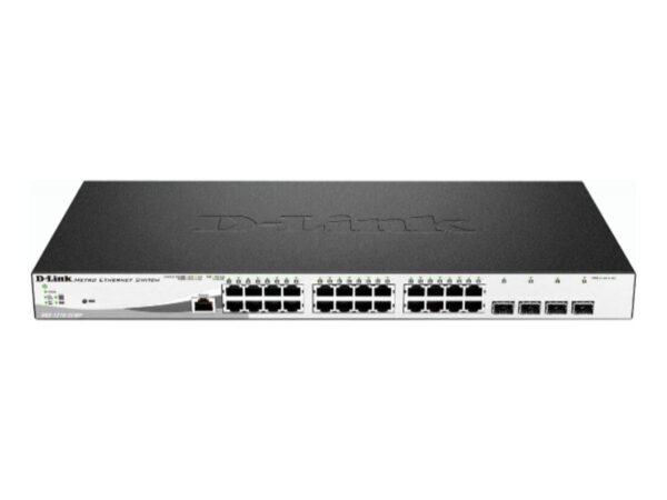 D-Link DGS-1210-28MP switch di rete Gestito L2 Gigabit Ethernet (10/100/1000) Supporto Power over Ethernet (PoE) 1U Nero, Grigio