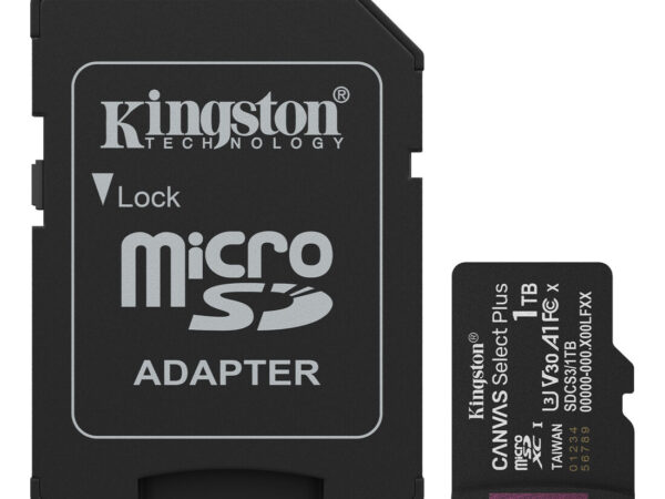 Kingston Technology 1TB microSDXC Canvas Select Plus Gen3 150MB/s A1 (Adattatore SD incluso)