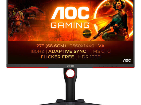 AOC G3 Q27G3XMN/BK Monitor PC 68,6 cm (27") 2560 x 1440 Pixel 2K Ultra HD LED Nero