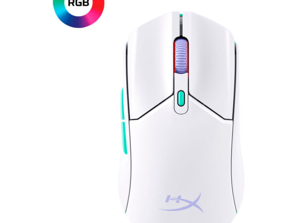 HyperX Pulsefire Haste 2 Core Wls - Mouse da gaming (bianco/verde/viola)