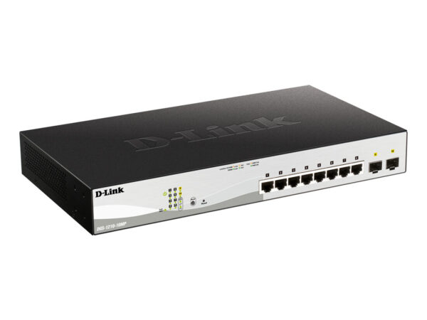 D-Link DGS-1210-10MP switch di rete Gestito L2/L3 Gigabit Ethernet (10/100/1000) Supporto Power over Ethernet (PoE) Nero