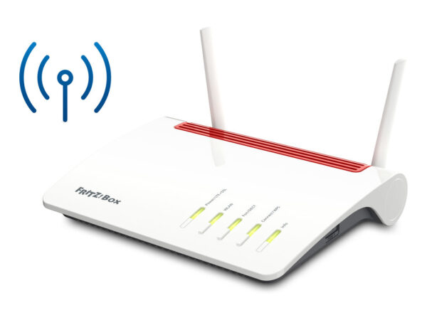 Box FRITZ! 6890 LTE INT router wireless Gigabit Ethernet Dual-band (2.4 GHz/5 GHz) 4G Rosso, Bianco