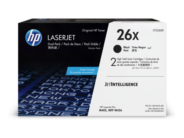HP Confezione da 2 cartucce Toner originali nero ad alta capacità LaserJet 26X