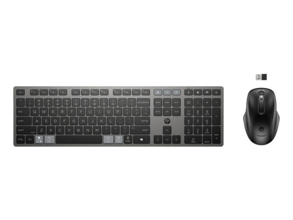 HP Combinazione di tastiera e mouse wireless ricaricabili multidispositivo 725