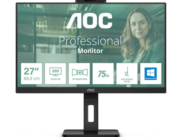 AOC Q27P3CW Monitor PC 68,6 cm (27") 2560 x 1440 Pixel Quad HD LED Nero