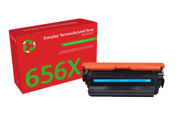 Everyday Toner rigenerato  di Xerox Ciano compatibile con HP 656X (CF461X), High capacity