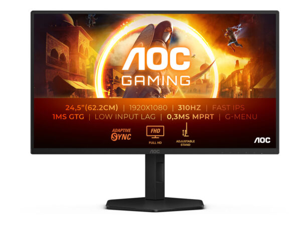 AOC G4 25G4SXU Monitor PC 62,2 cm (24.5") 1920 x 1080 Pixel Full HD LED Nero, Grigio