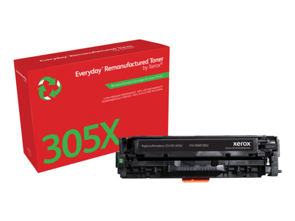 Everyday Toner rigenerato  di Xerox Nero compatibile con HP 305X (CE410X), Alta capacità