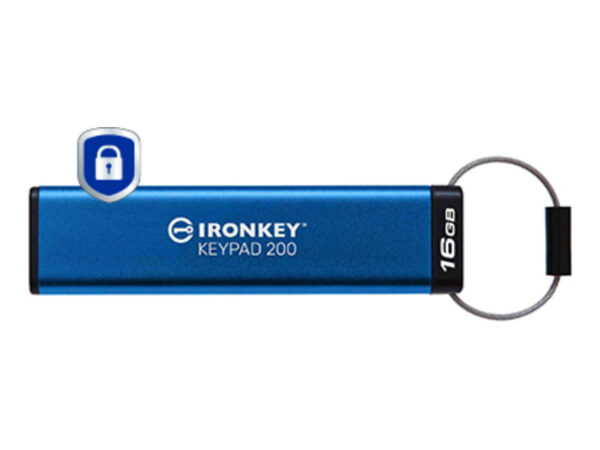 Kingston Technology IronKey Keypad 200 da 16 GB, FIPS 140-3 livello 3 (in fase di approvazione) crittografata AES-256