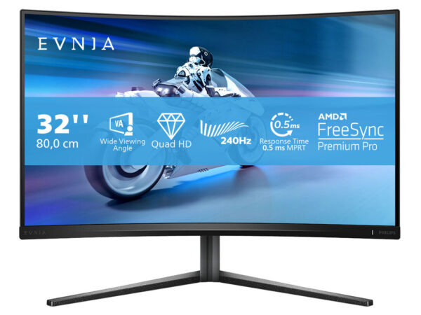 Philips Evnia 5000 32M2C5500W/00 Monitor PC 80 cm (31.5") 2560 x 1440 Pixel Quad HD LCD Nero