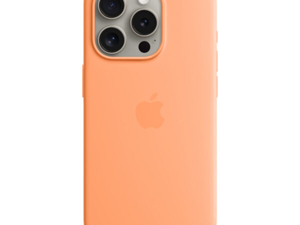 Apple Custodia MagSafe in silicone per iPhone 15 Pro - Aranciata