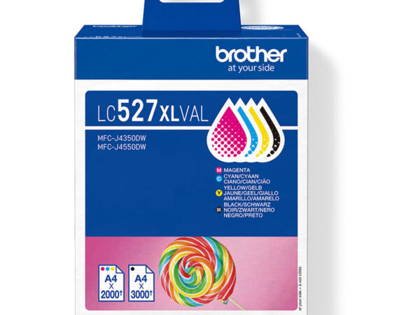 Brother LC527XLVAL cartuccia d'inchiostro 4 pz Originale Resa elevata (XL) Nero, Ciano, Magenta, Giallo
