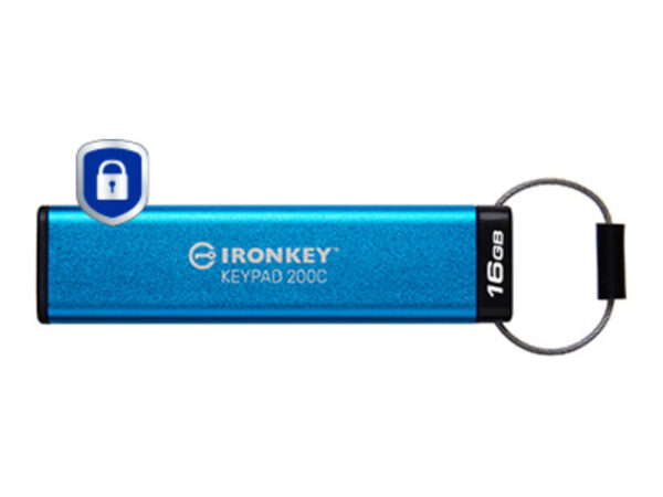 Kingston Technology IronKey Keypad 200C USB-C da 16 GB, FIPS 140-3 livello 3 (in fase di approvazione) AES-256
