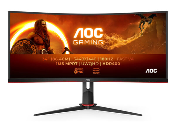 AOC G2 CU34G2XP Monitor PC 86,4 cm (34") 3440 x 1440 Pixel UltraWide Quad HD LED Nero