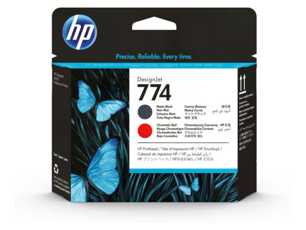 HP Testina di stampa nero opaco/rosso cromatico 774 DesignJet