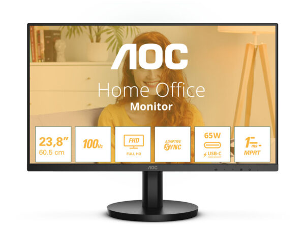 AOC 24B3CA2 Monitor PC 60,5 cm (23.8") 1920 x 1080 Pixel Full HD LED Nero