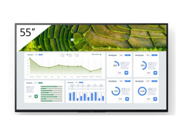 Sony FW-55BZ30L/TM visualizzatore di messaggi Pannello piatto per segnaletica digitale 139,7 cm (55") LCD Wi-Fi 440 cd/m² 4K Ultra HD Nero Android 24/7