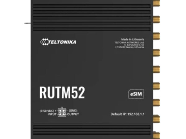 Teltonika RUTM52 router wireless Gigabit Ethernet Dual-band (2.4 GHz/5 GHz) 5G Nero
