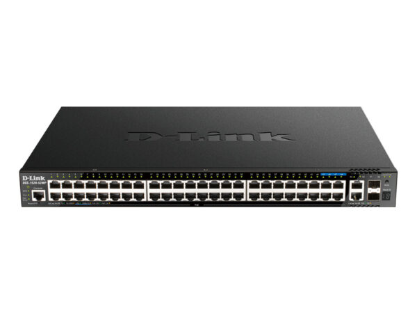 D-Link DGS-1520-52MP switch di rete Gestito L3 Gigabit Ethernet (10/100/1000) Supporto Power over Ethernet (PoE) 1U Nero