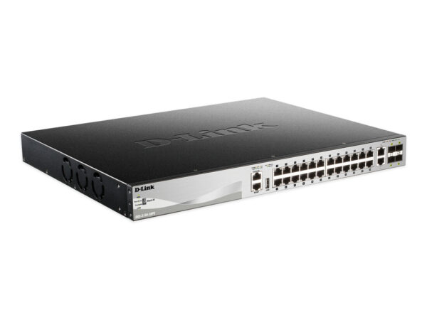 D-Link DGS-3130-30PS Gestito L3 Gigabit Ethernet (10/100/1000) Supporto Power over Ethernet (PoE) Nero, Grigio