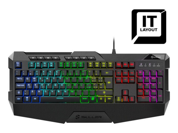 Sharkoon SKILLER SGK4 tastiera Gaming USB QWERTY Italiano Nero
