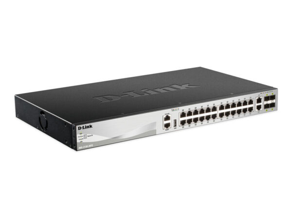 D-Link DGS-3130-30TS Gestito L3 Gigabit Ethernet (10/100/1000) Nero, Grigio