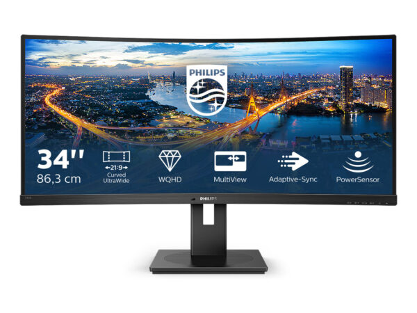 Philips B Line 345B1C/00 Monitor PC 86,4 cm (34") 3440 x 1440 Pixel Quad HD LCD Nero
