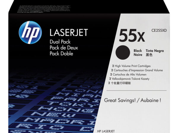 HP Confezione da 2 cartucce originali di Toner nero ad alta capacità LaserJet 55X